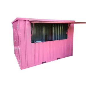 Conteneur Bar Démontable XL 4×3 Mètres Rose RAL 3015