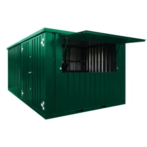 Conteneur Bar Démontable XL 4×3 Mètres Vert RAL 6005