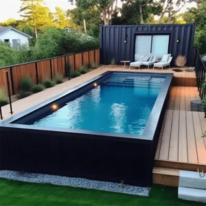 Conteneur Piscine 20 pieds avec mur interne
