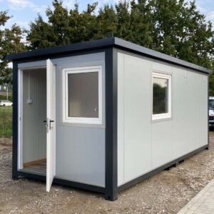 Conteneur bureau 6,00 x 2,40m avec WC, douche et cuisinette