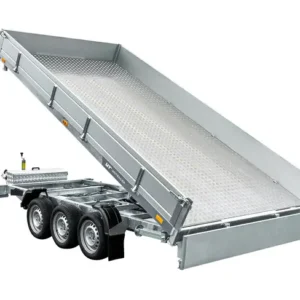 REMORQUE BENNE HYDRAULIQUE 3 ESSIEUX 400×200 UNITRAILER TASKER 400/3C 3500 KG